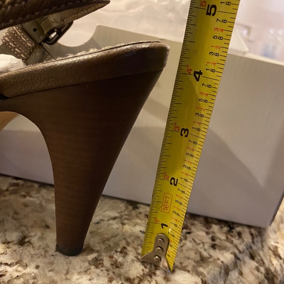 Banana Republic heels platform slingback brown 7.5 - Picture 16 of 16